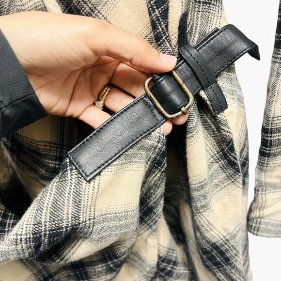 Nicholas K Pierre Plaid Asymmetrical Shirt Women’s Size Large - Picture 6 of 12